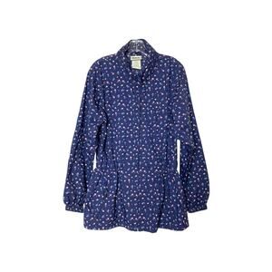 1980’s Floral Windbreaker with Cinched Waist